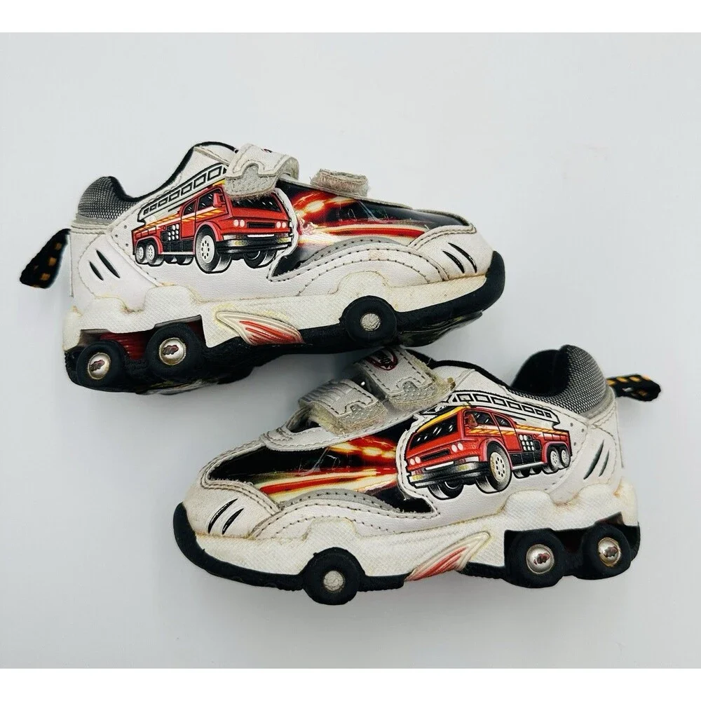 Vintage Matchbox Firetruck Sneakers Tennis Shoes Sz 6 Toddler